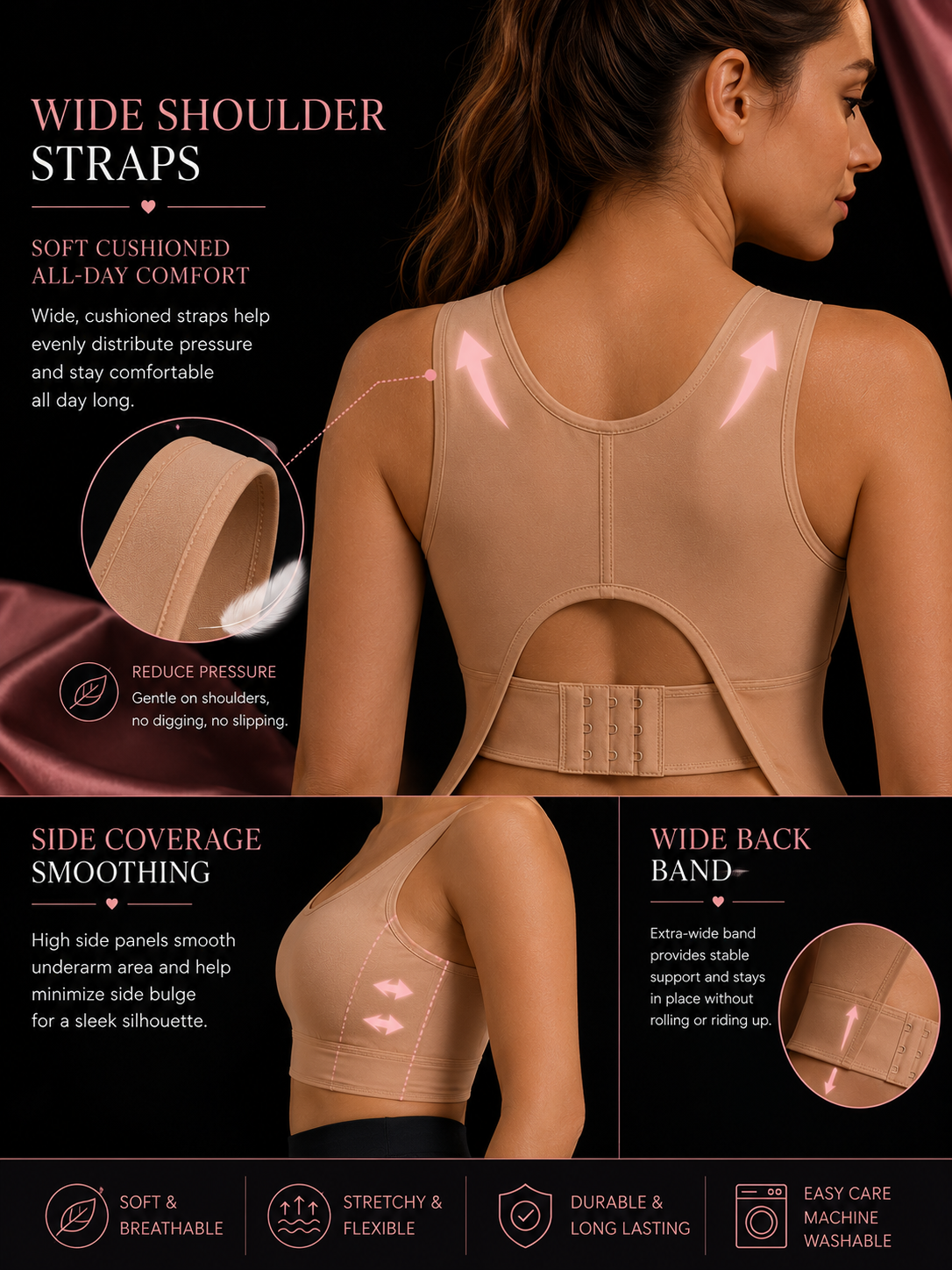 IBRASTAR Full Bust Lift Support Bra